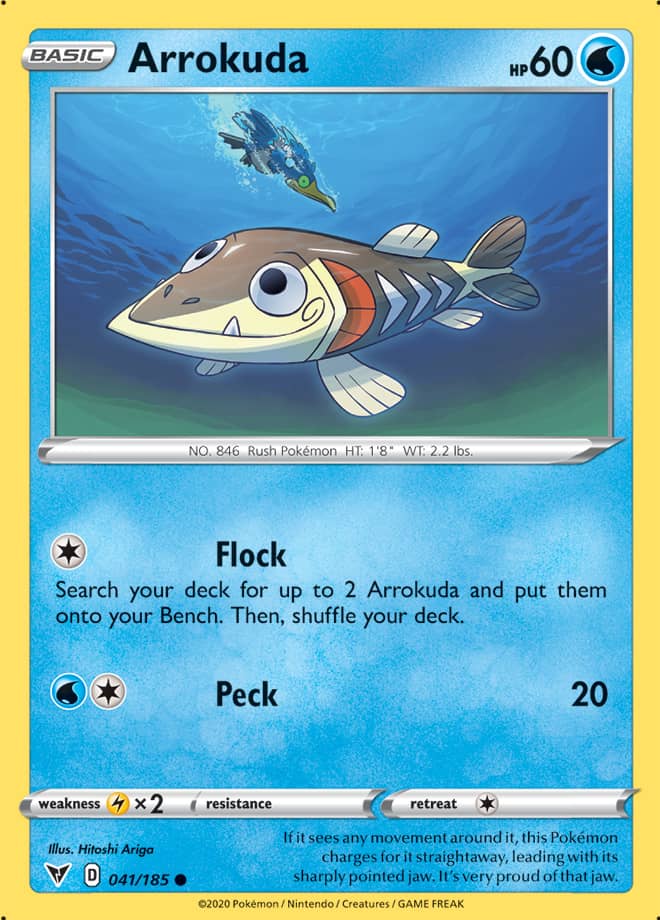 Arrokuda #41/185 Common - Vivid Voltage Pokemon card