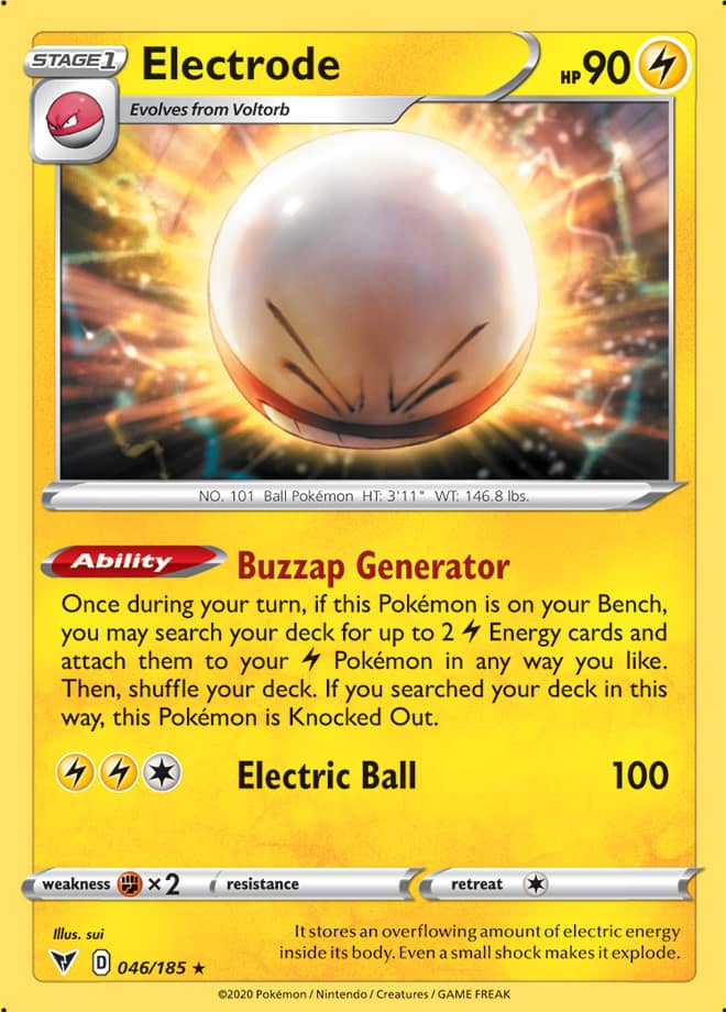 Electrode #46/185 Holo Rare - Vivid Voltage Pokemon card