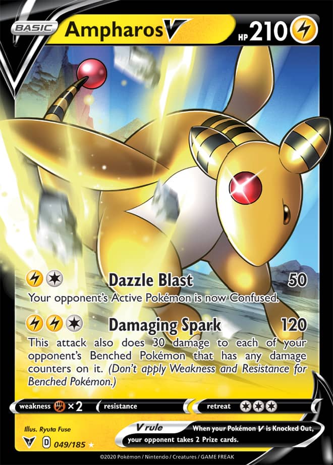 Ampharos #49/185 Ultra Rare - Vivid Voltage Pokemon card