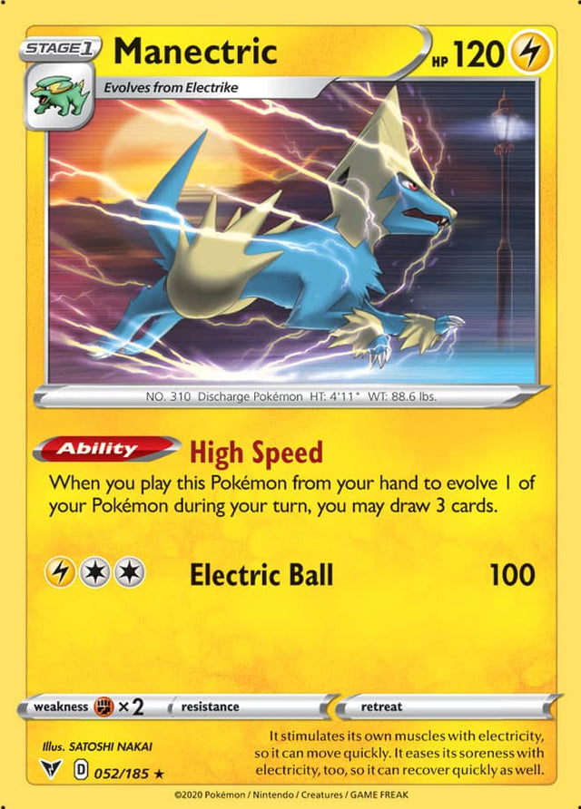 Pokemon Vivid Voltage Manectric #52