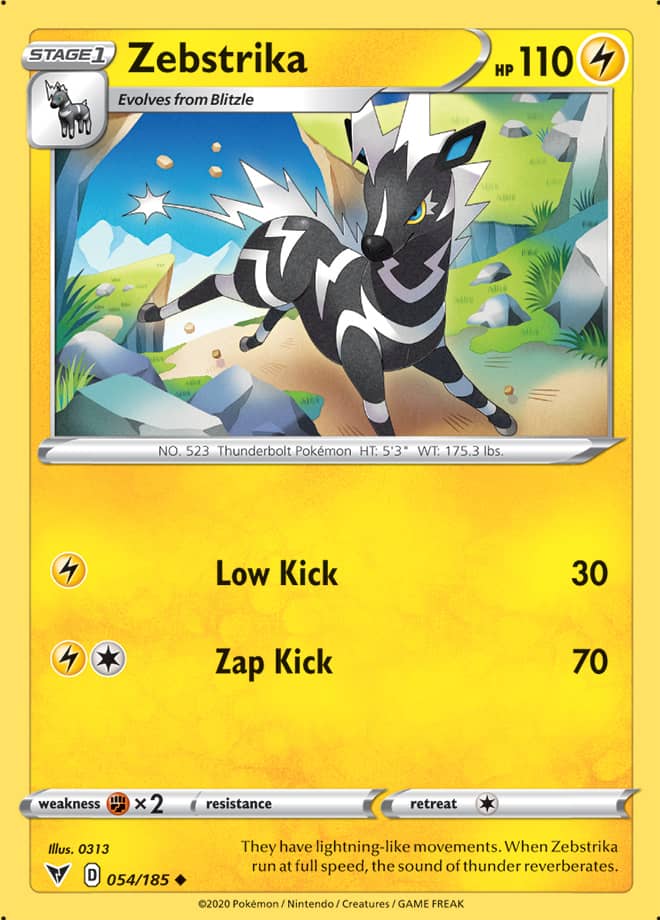Zebstrika #54/185 Uncommon - Vivid Voltage Pokemon card