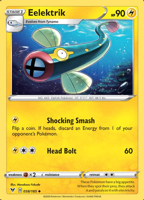 Pokemon Vivid Voltage Eelektrik #58