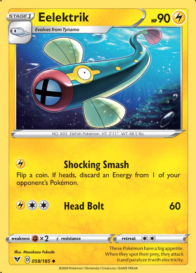 Eelektrik #58/185 Uncommon - Vivid Voltage Pokemon card