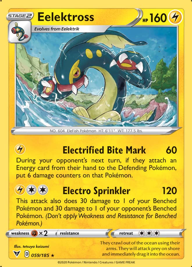 Eelektross #59/185 Rare - Vivid Voltage Pokemon card