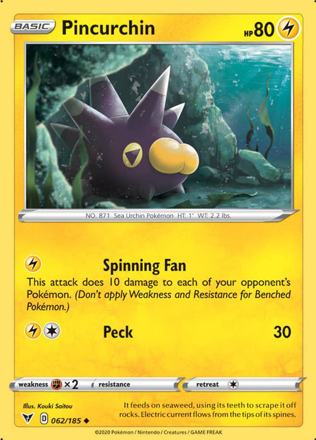 Pokemon Vivid Voltage Pincurchin #62