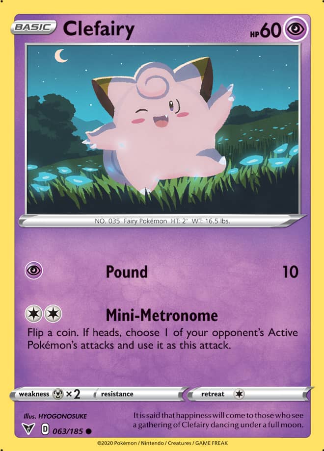 Clefairy #63/185 Common - Vivid Voltage Pokemon card