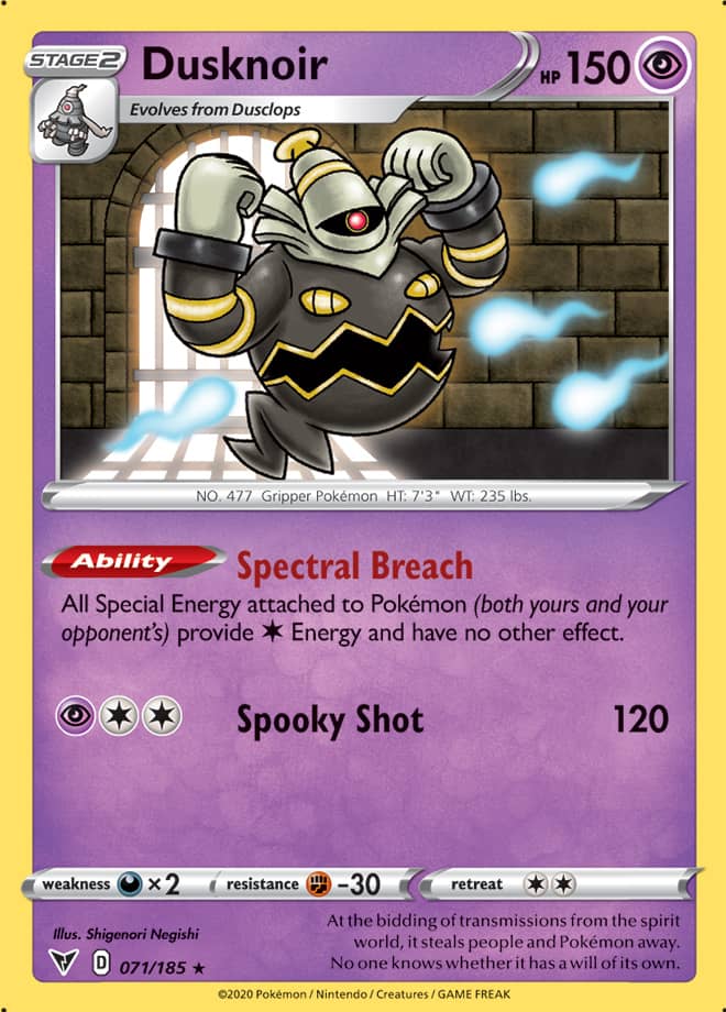 Pokemon Vivid Voltage Dusknoir [Holo] #71