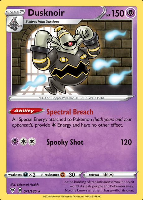 Pokemon Vivid Voltage Dusknoir [Holo] #71