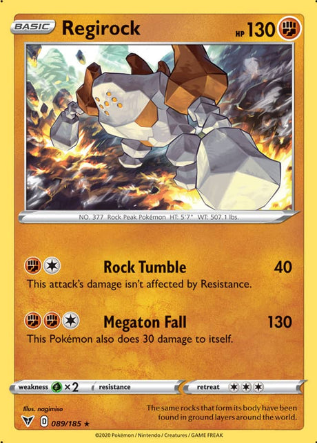 Pokemon Vivid Voltage Regirock #89