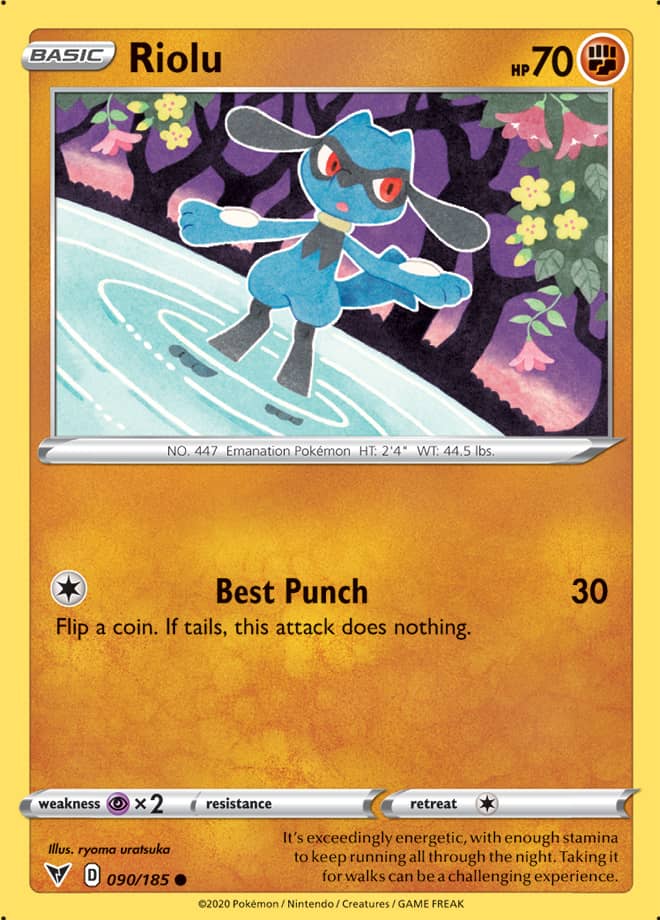 Pokemon Vivid Voltage Riolu #90