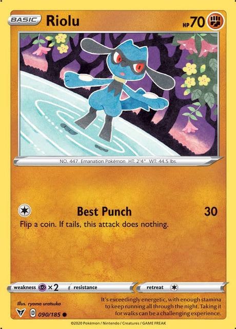 Pokemon Vivid Voltage Riolu #90