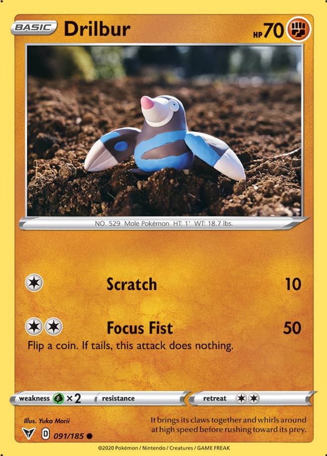 Drilbur #91/185 Common - Vivid Voltage Pokemon card