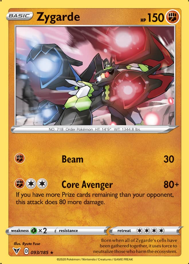 Zygarde #93/185 Holo Rare - Vivid Voltage Pokemon card