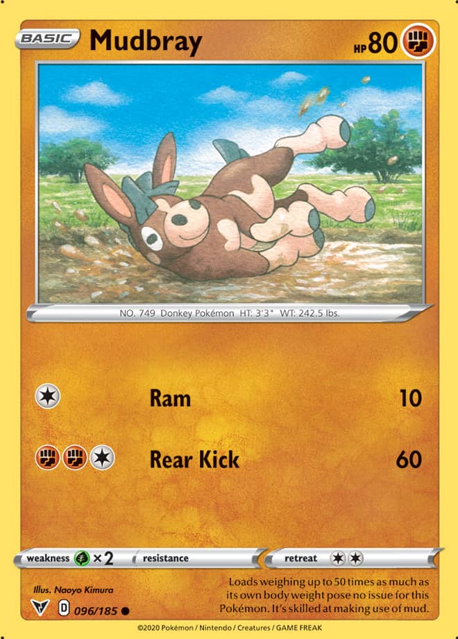 Mudbray #96/185 Common - Vivid Voltage Pokemon card