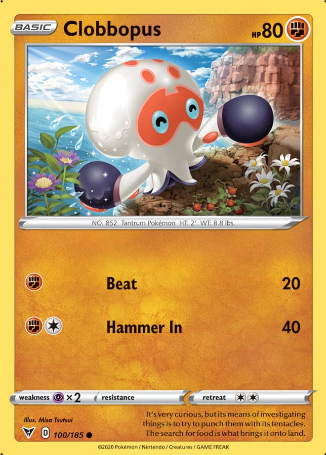Clobbopus #100/185 Common - Vivid Voltage Pokemon card