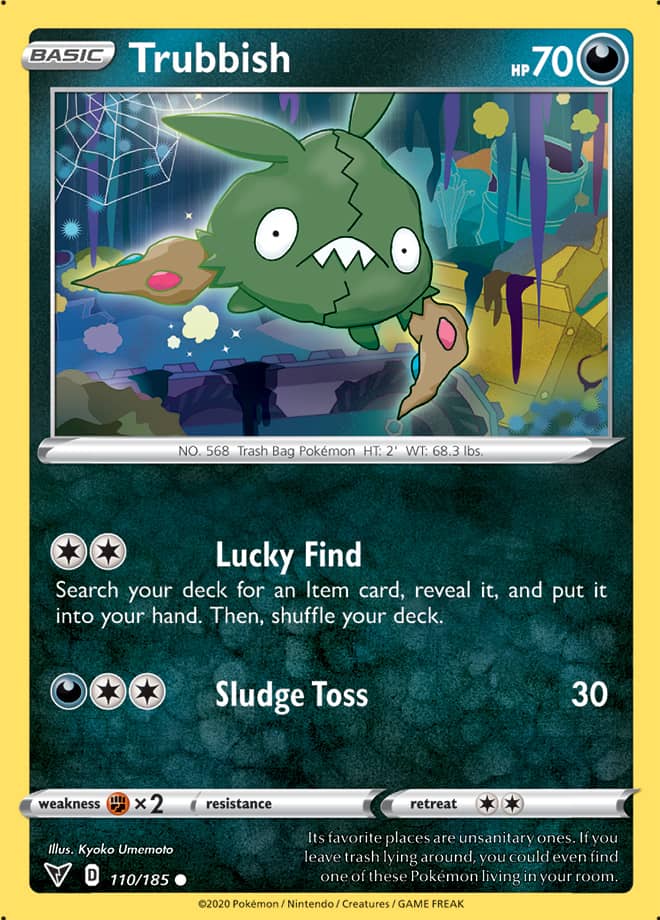 Trubbish #110/185 Common - Vivid Voltage Pokemon card