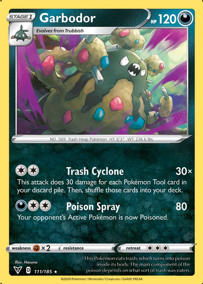 Garbodor #111/185 Rare - Vivid Voltage Pokemon card