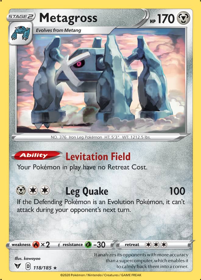 Metagross #118/185 Rare - Vivid Voltage Pokemon card