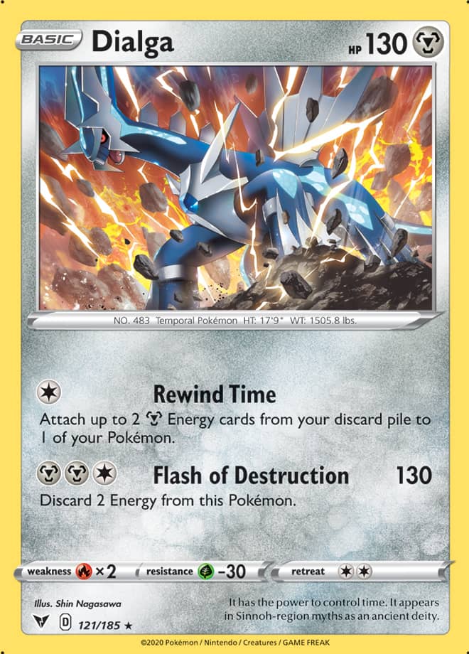 Dialga #121/185 Holo Rare - Vivid Voltage Pokemon card
