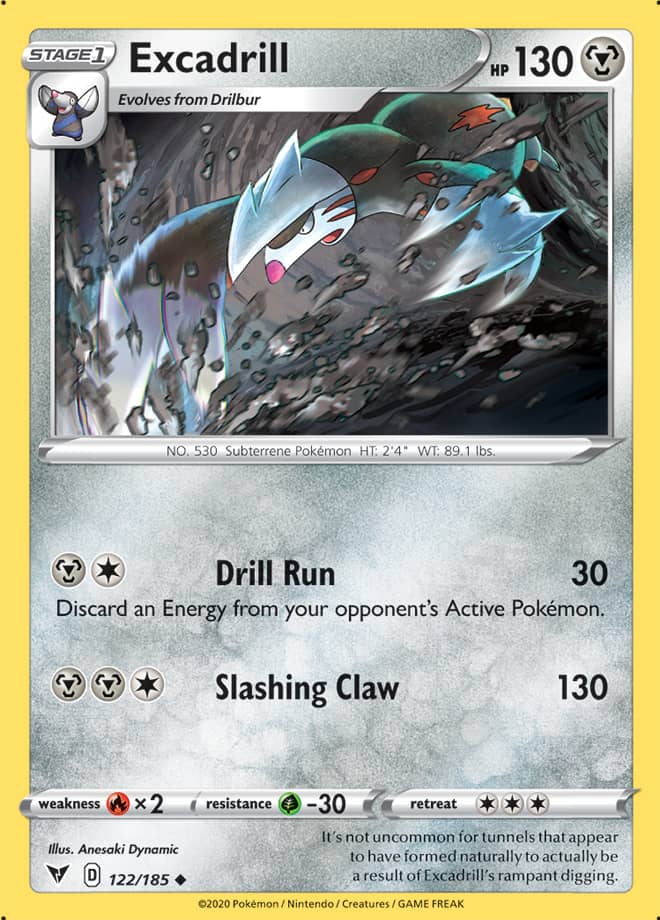 Excadrill #122/185 Uncommon - Vivid Voltage Pokemon card