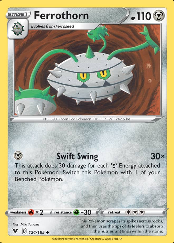 Ferrothorn #124/185 Uncommon - Vivid Voltage Pokemon card