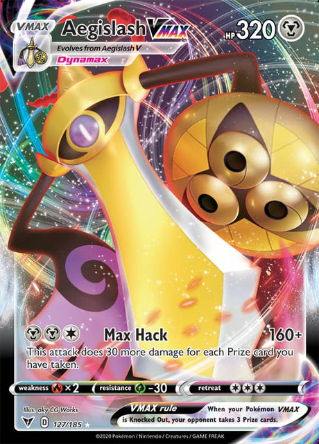 Pokemon Vivid Voltage Aegislash VMAX #127