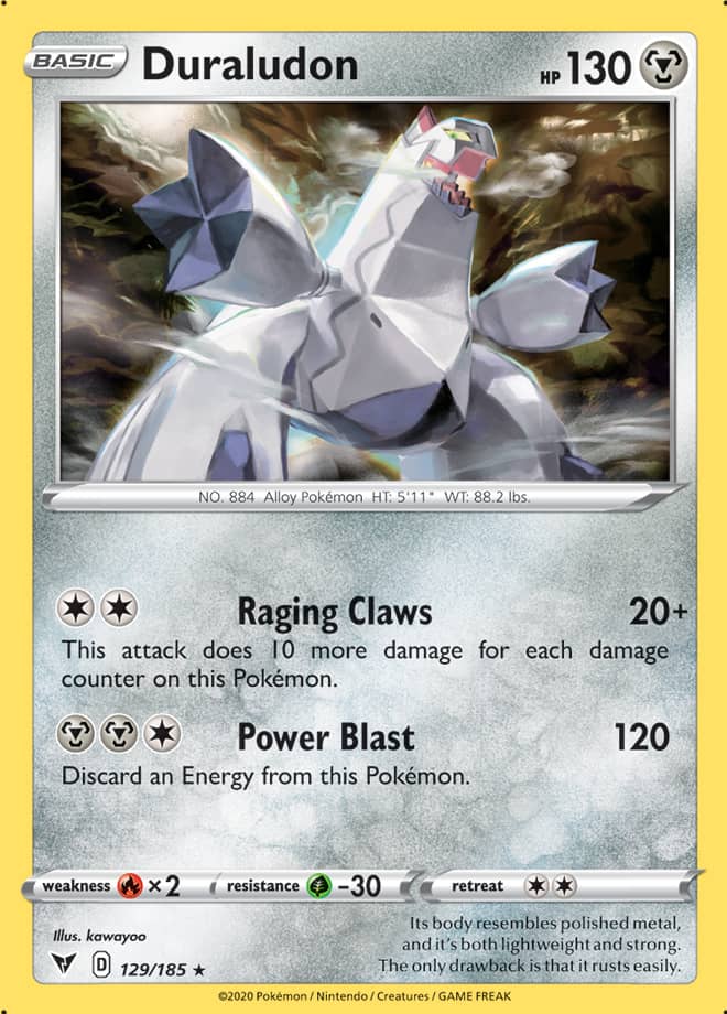Duraludon #129/185 Holo Rare - Vivid Voltage Pokemon card
