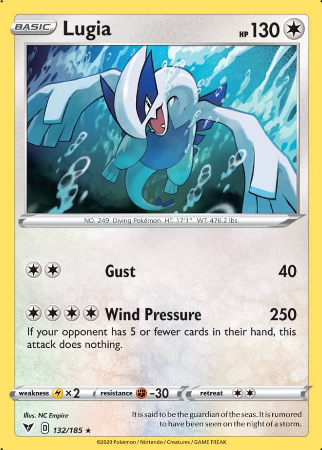 Lugia #132/185 Holo Rare - Vivid Voltage Pokemon card