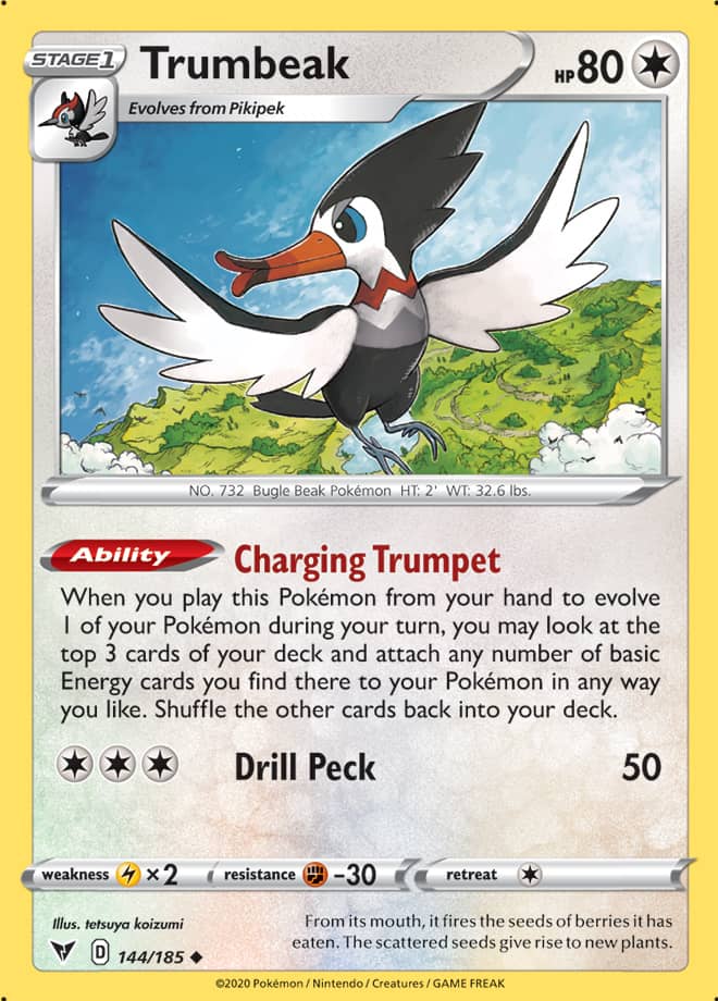 Trumbeak #144/185 Uncommon - Vivid Voltage Pokemon card