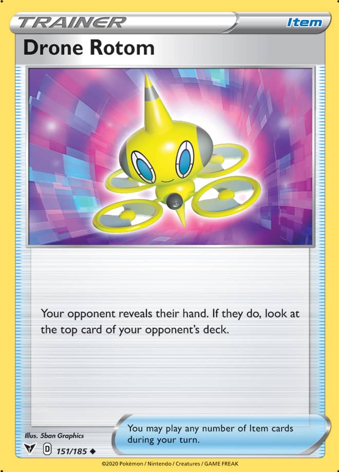 Drone Rotom #151/185 Uncommon - Vivid Voltage Pokemon card