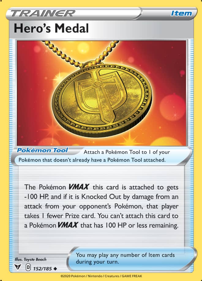 Pokemon Vivid Voltage Hero's Medal #152