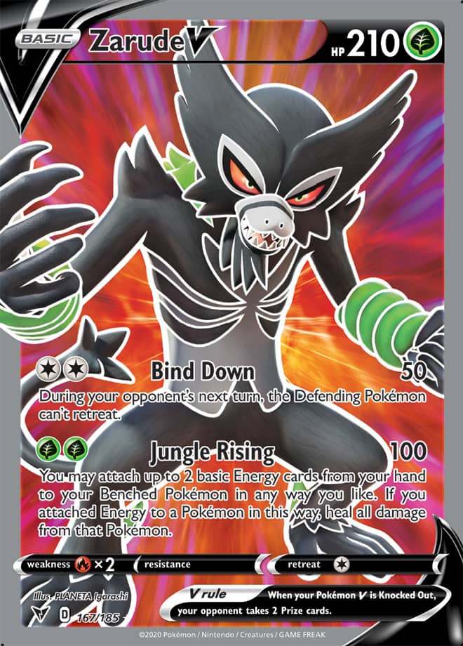 Zarude #167/185 Ultra Rare - Vivid Voltage Pokemon card