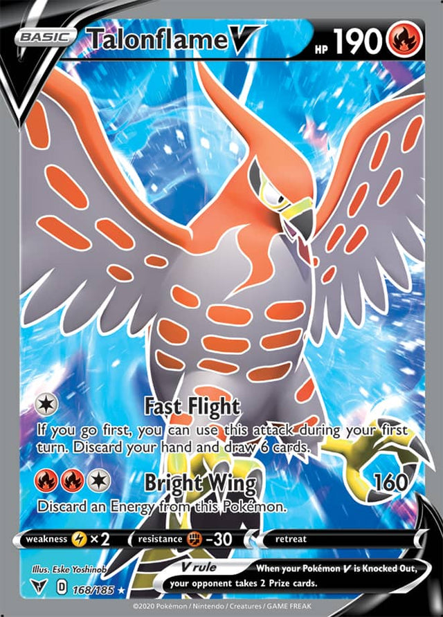 Pokemon Vivid Voltage Talonflame V #168