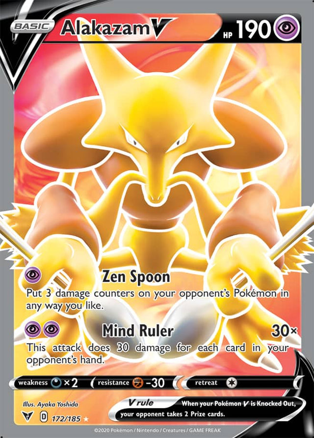 Pokemon Vivid Voltage Alakazam V #172