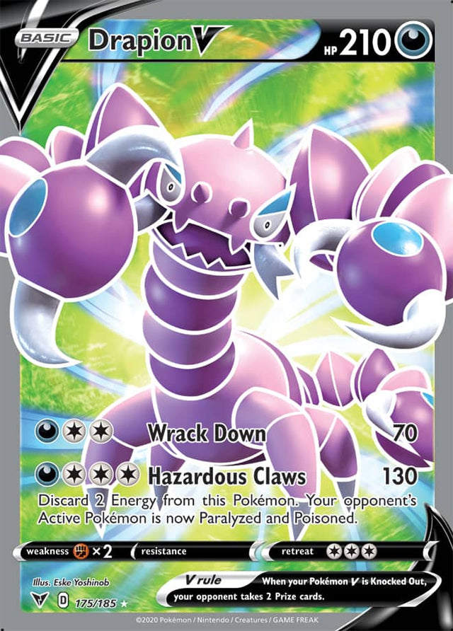 Pokemon Vivid Voltage Drapion V #175