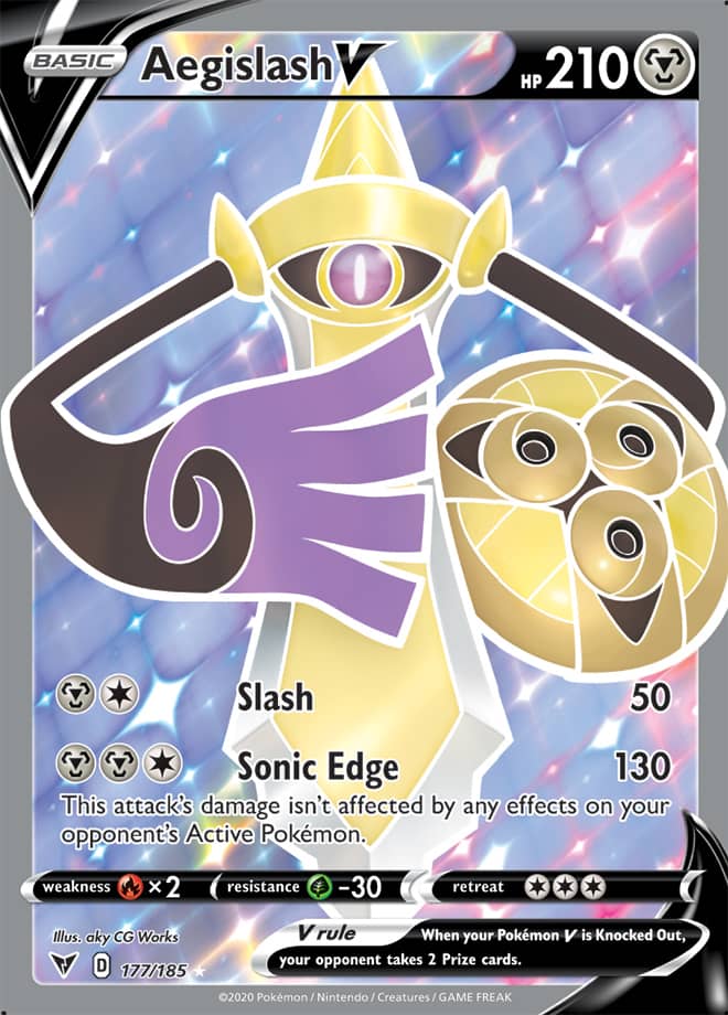 Pokemon Vivid Voltage Aegislash V #177