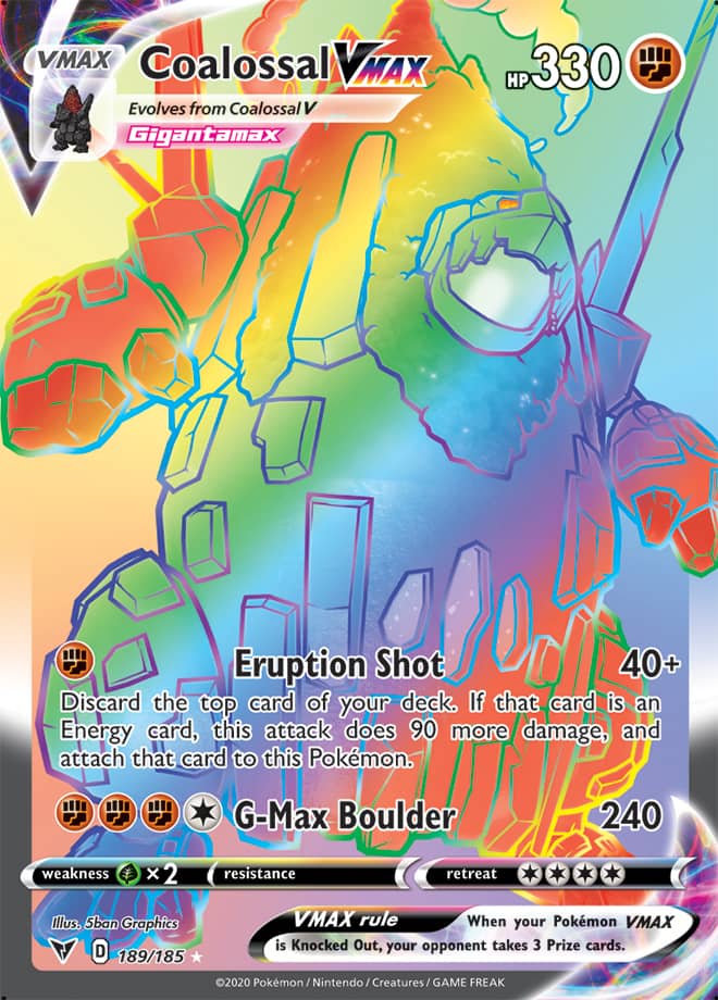 Coalossal #189/185 Secret Rare - Vivid Voltage Pokemon card