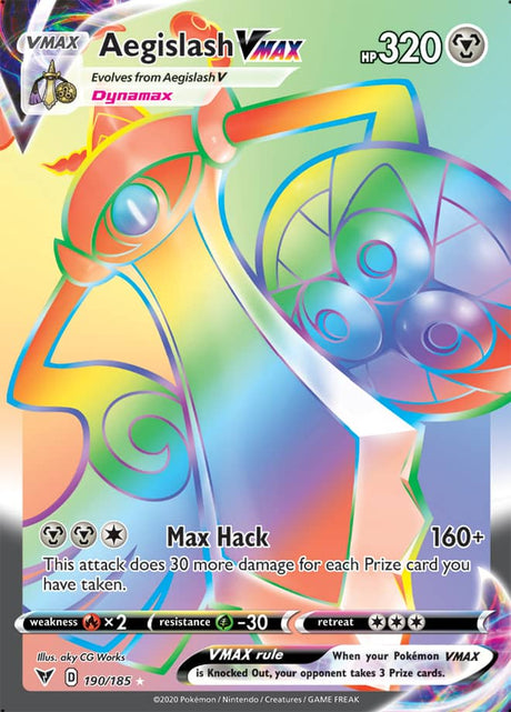 Pokemon Vivid Voltage Aegislash VMAX #190